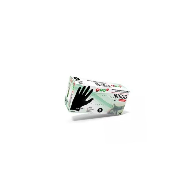 COFIL | Guantes desechables de nitrilo negro - 100 Unidades
