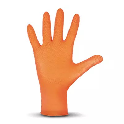 COFIL - Guantes desechables de nitrilo textura Diamante Naranja - 50 Unidades - Gallery Image