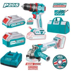 Alternative view of [TOTAL] - PACK TALADRO PERCUTOR + AMOLADORA BRUSHLESS C/BAT TCKLI20273E (S)