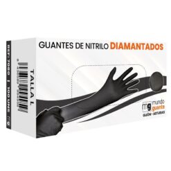 [MUNDOGUANTE] GUANTE DIAMANTADO NEGRO. 7 MICRAS. TALLA L