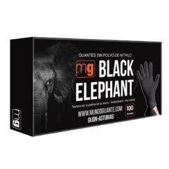 [MUNDOGUANTE] GUANTE NITRILO NEGRO 6,8 GR BLACK ELEPHANT TALLA L