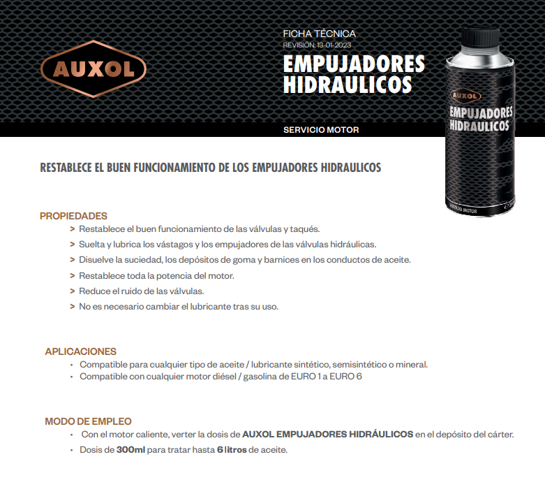 AUXOL - Empujadores Hidráulicos - 300ML - Gallery Image