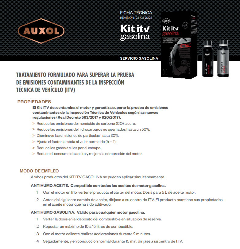 AUXOL - Kit ITV Gasolina - 200ML + 200ML - Gallery Image
