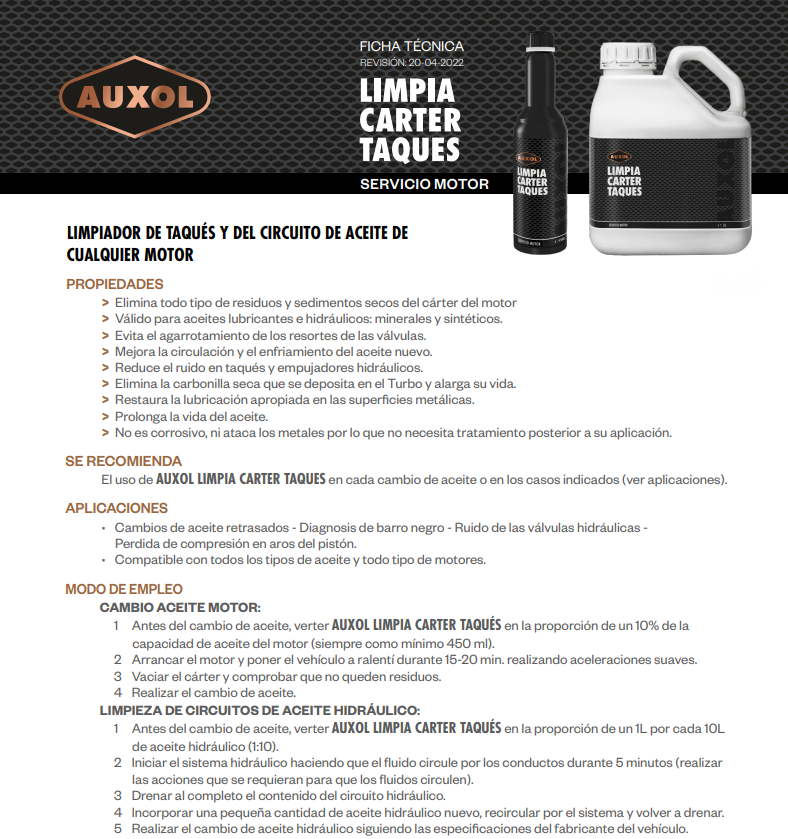 AUXOL - Limpia Carter – Taques - 450ML - Gallery Image