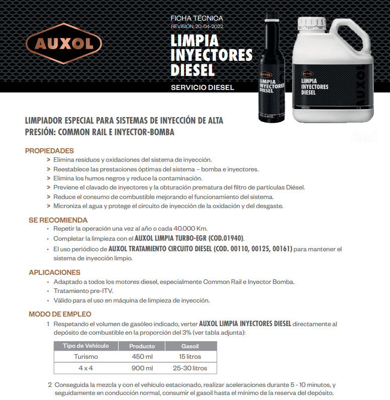 AUXOL - Limpia Inyectores Diesel - 2L - Gallery Image