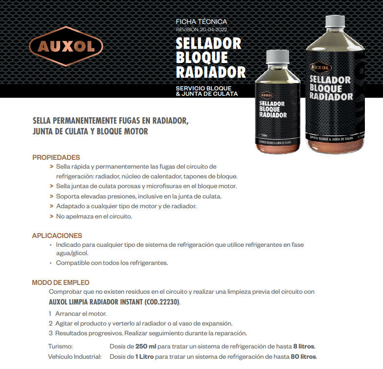 AUXOL - Sellador Bloque Radiador - 1L - Gallery Image
