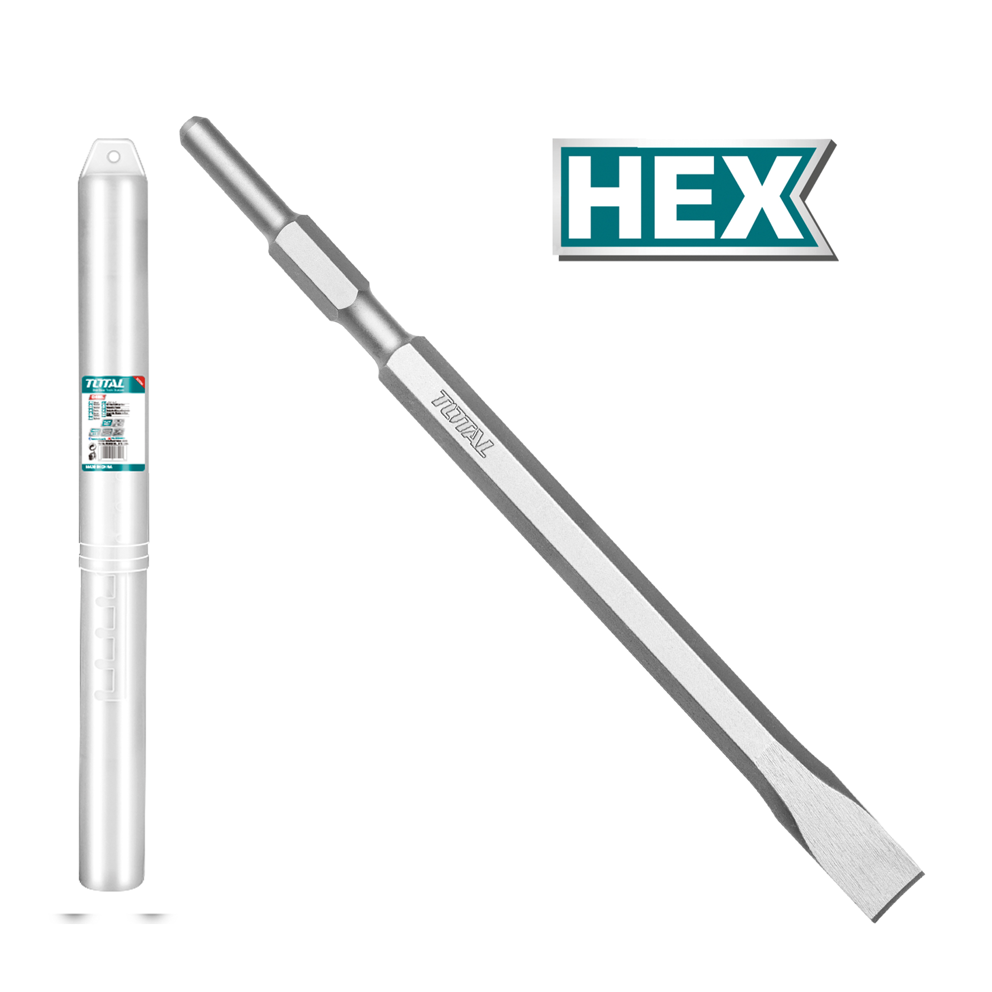 [TOTAL] - CINCEL HEXAGONAL 17X280X22 TAC153172 (D)
