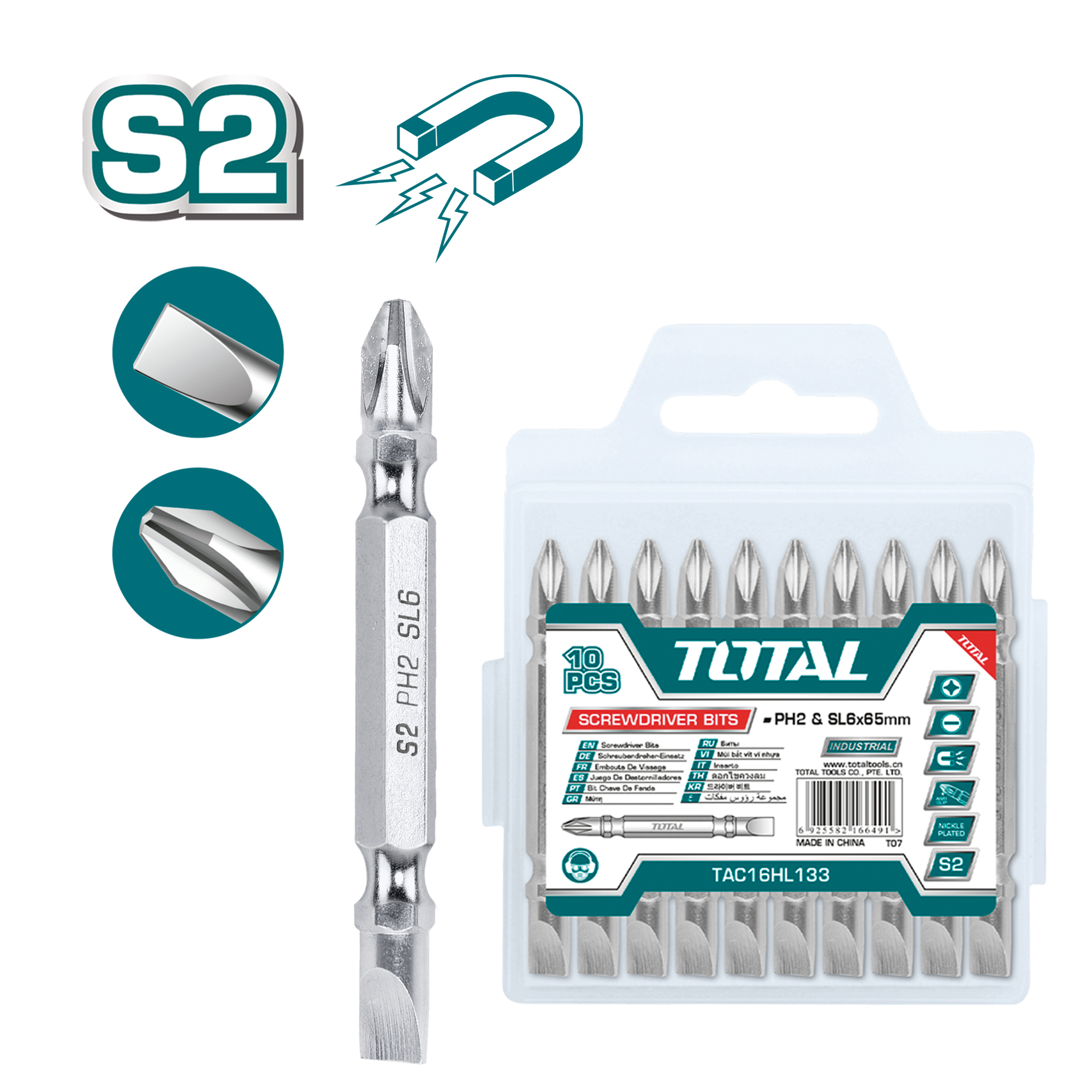 [TOTAL] - SET PUNTAS DOBLES PH2 SL6 TAC16HL133 (D)