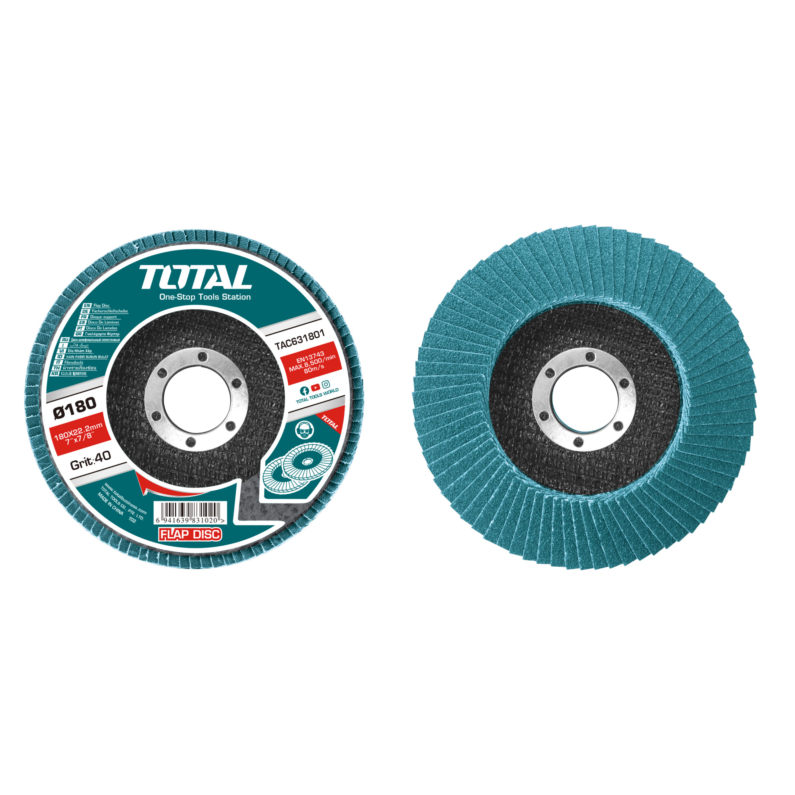 [TOTAL] - DISCO ZIRCONIO 115X22 P80 TAC641153 (S)