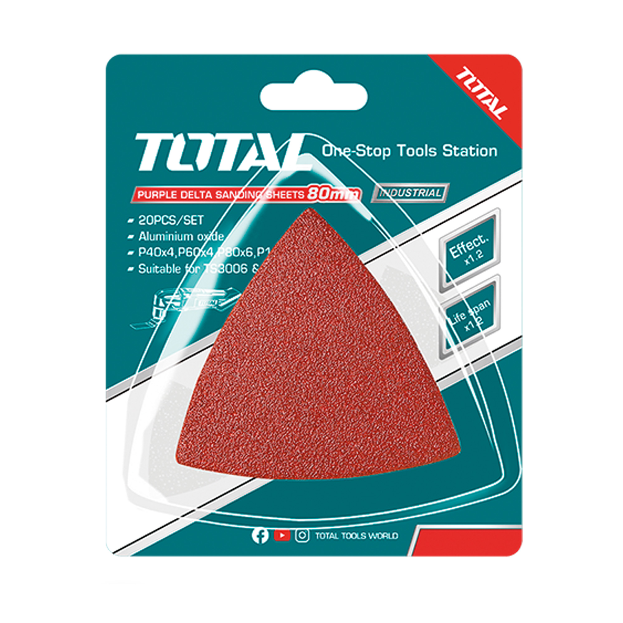 [TOTAL] - SET HOJAS LIJA MULTI TAC78080201 (D) - Gallery Image