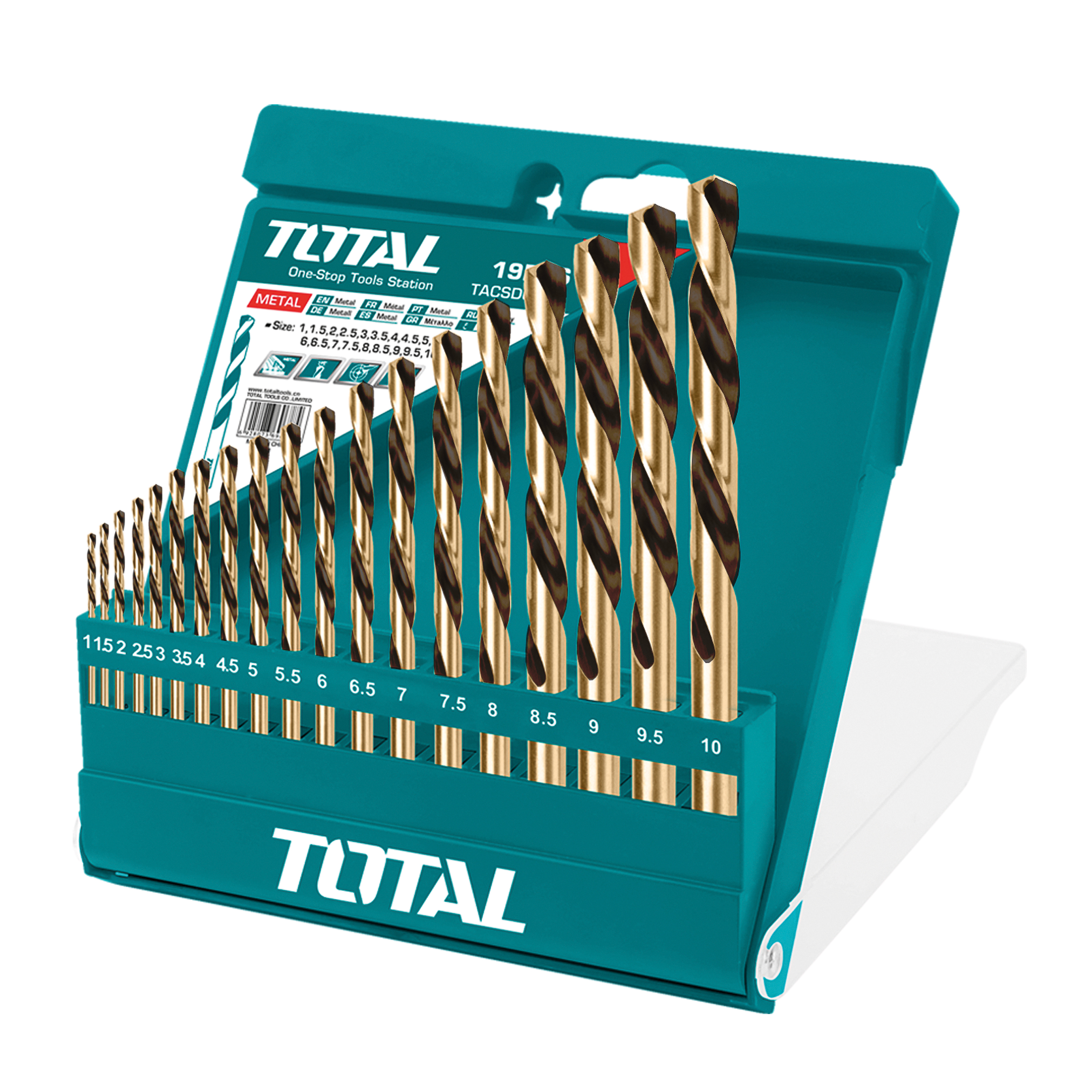 [TOTAL] - JUEGO 19 BROCAS HSS TACSD0195 (S)