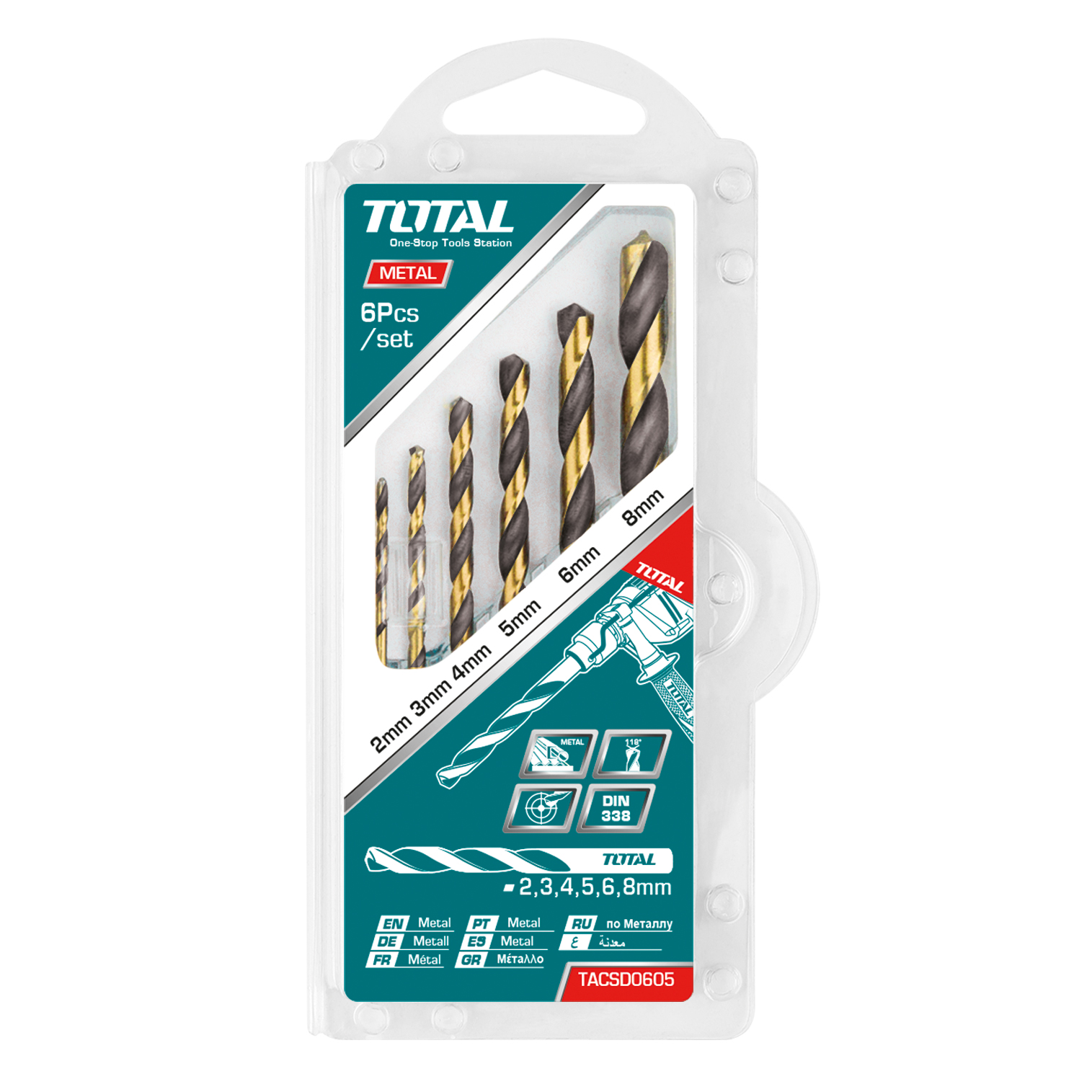 [TOTAL] - JUEGO 6 BROCAS HSS 2U TACSD0605 (D)*
