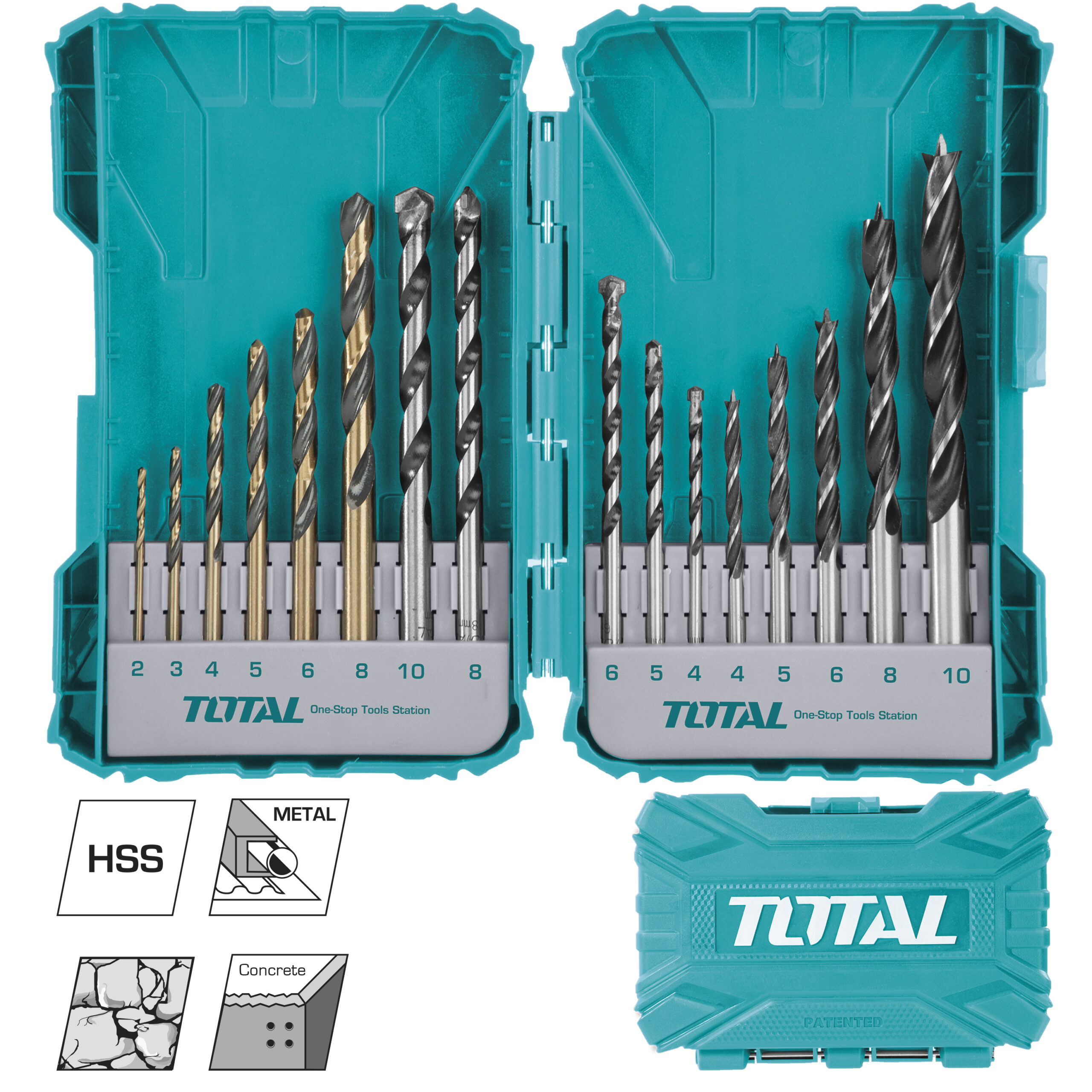 [TOTAL] - JUEGO 16 BROCA VARIAS 2U TACSDL11601 (D)