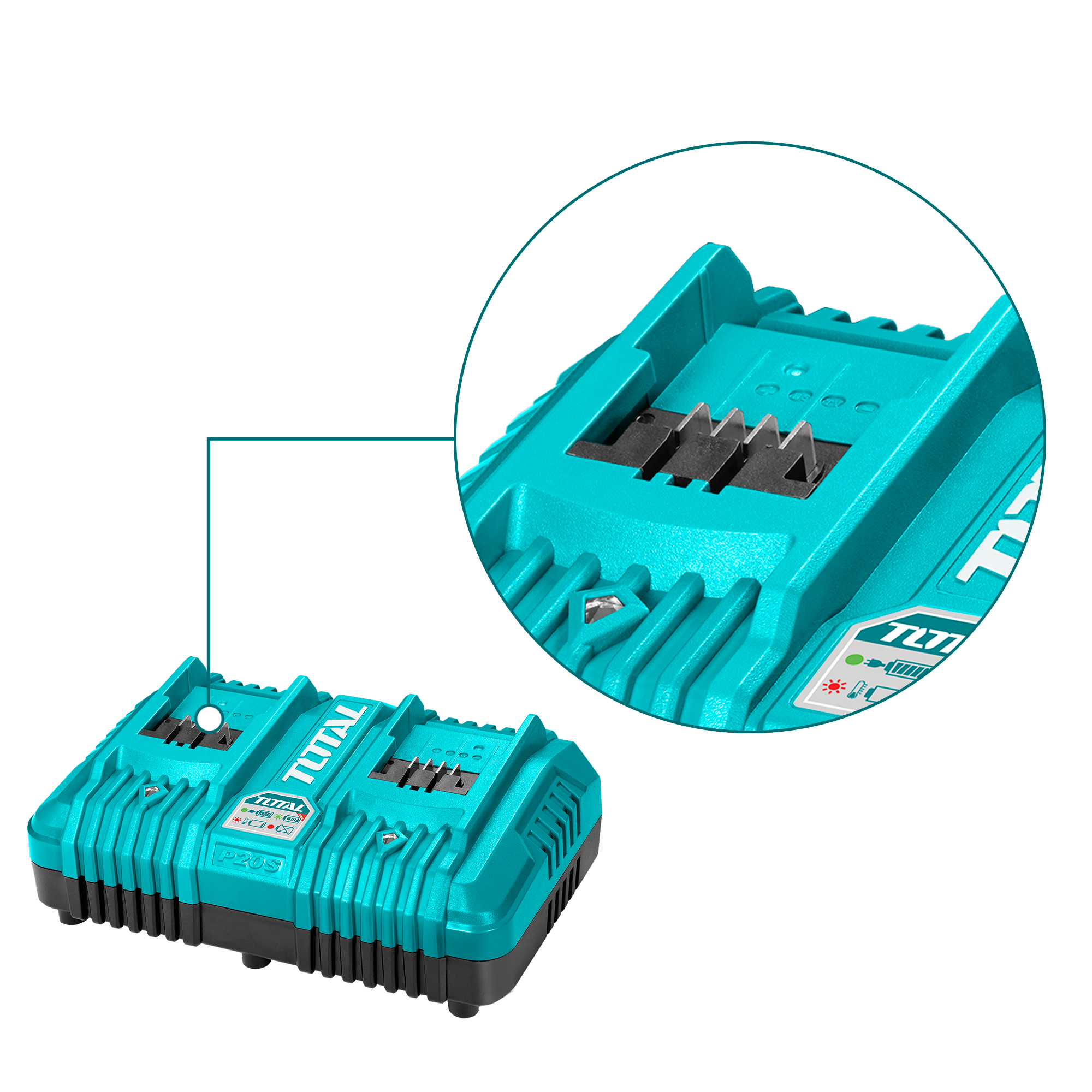 [TOTAL] - CARG RAPIDO DOBLE 20V TCLI2034E (S) - Gallery Image