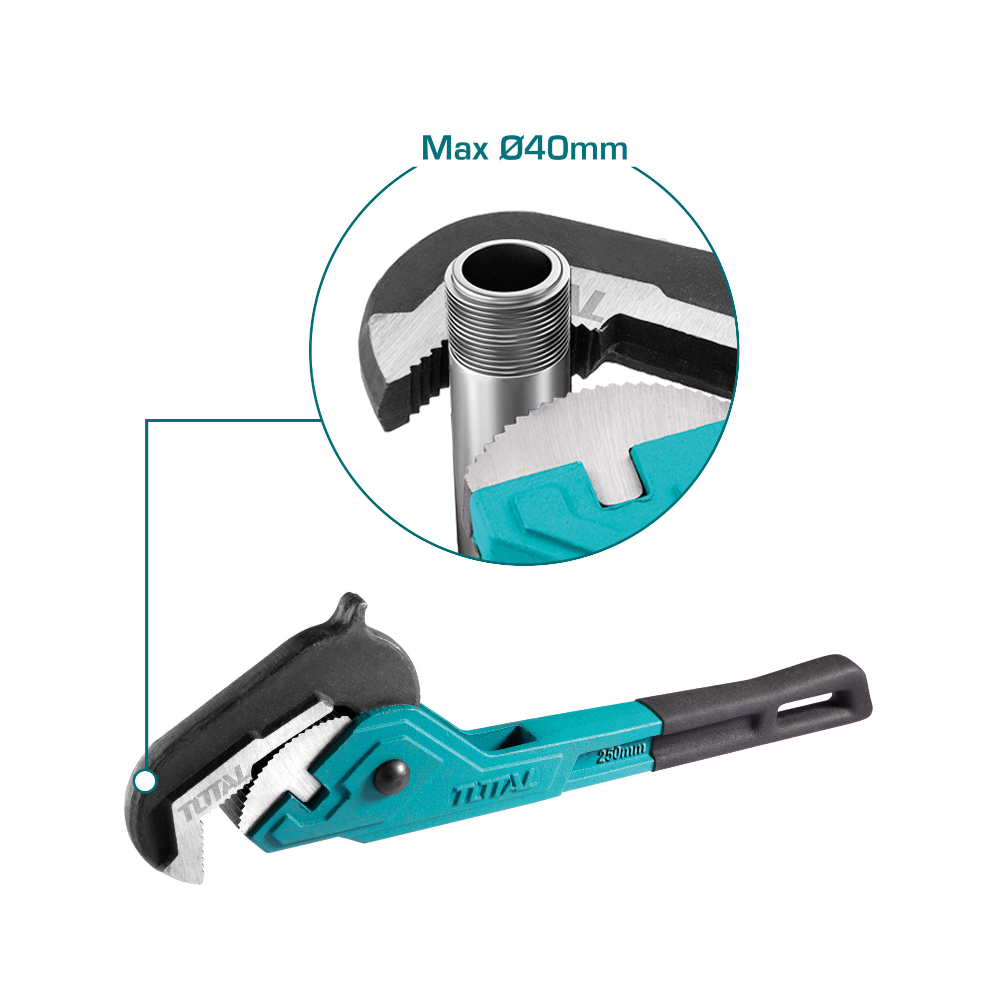 [TOTAL] - LLAVE AUTOAJUSTABLE TUBO 250 THT171102 * - Gallery Image