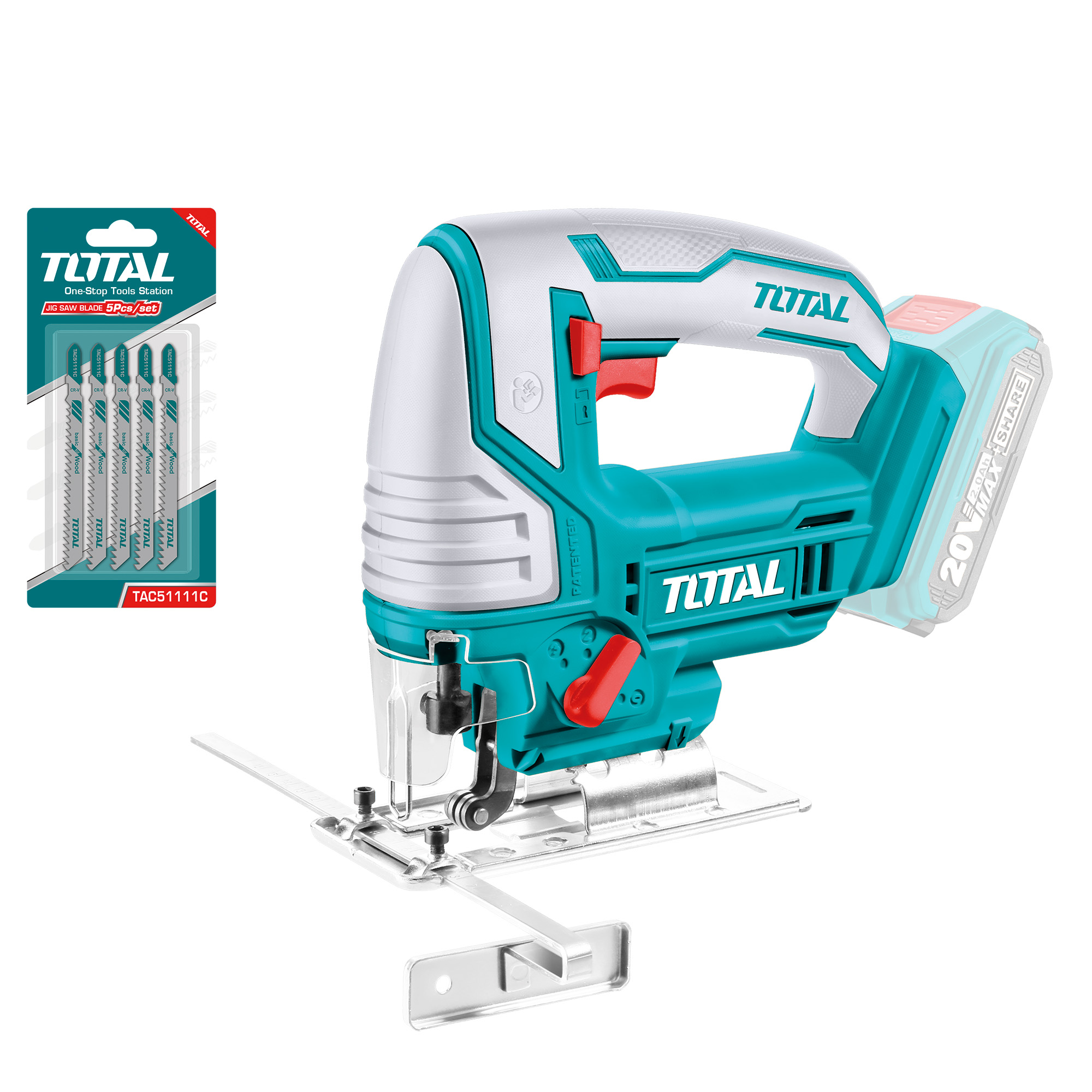[TOTAL] - SIERRA CALADORA BATERI 20V TJSLI8501 (S)