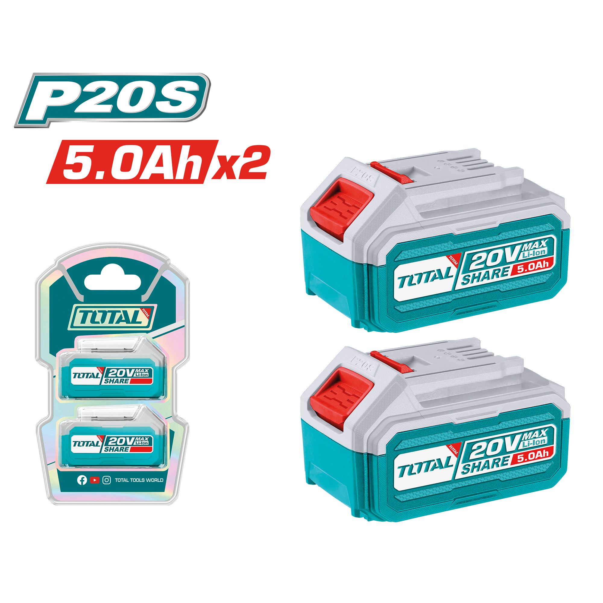 [TOTAL] - PACK 2 BAT 5A - TOSLI240464E