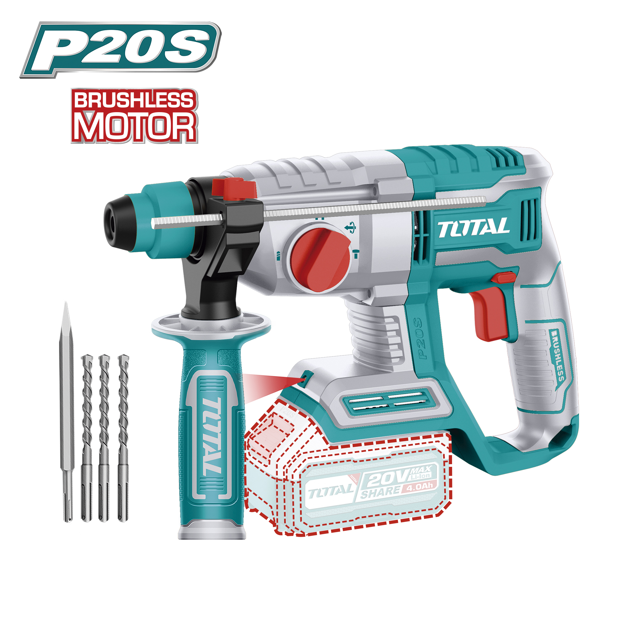 [TOTAL] - MARTILLO COMB BL 22 20V TRHLI20208 (S)