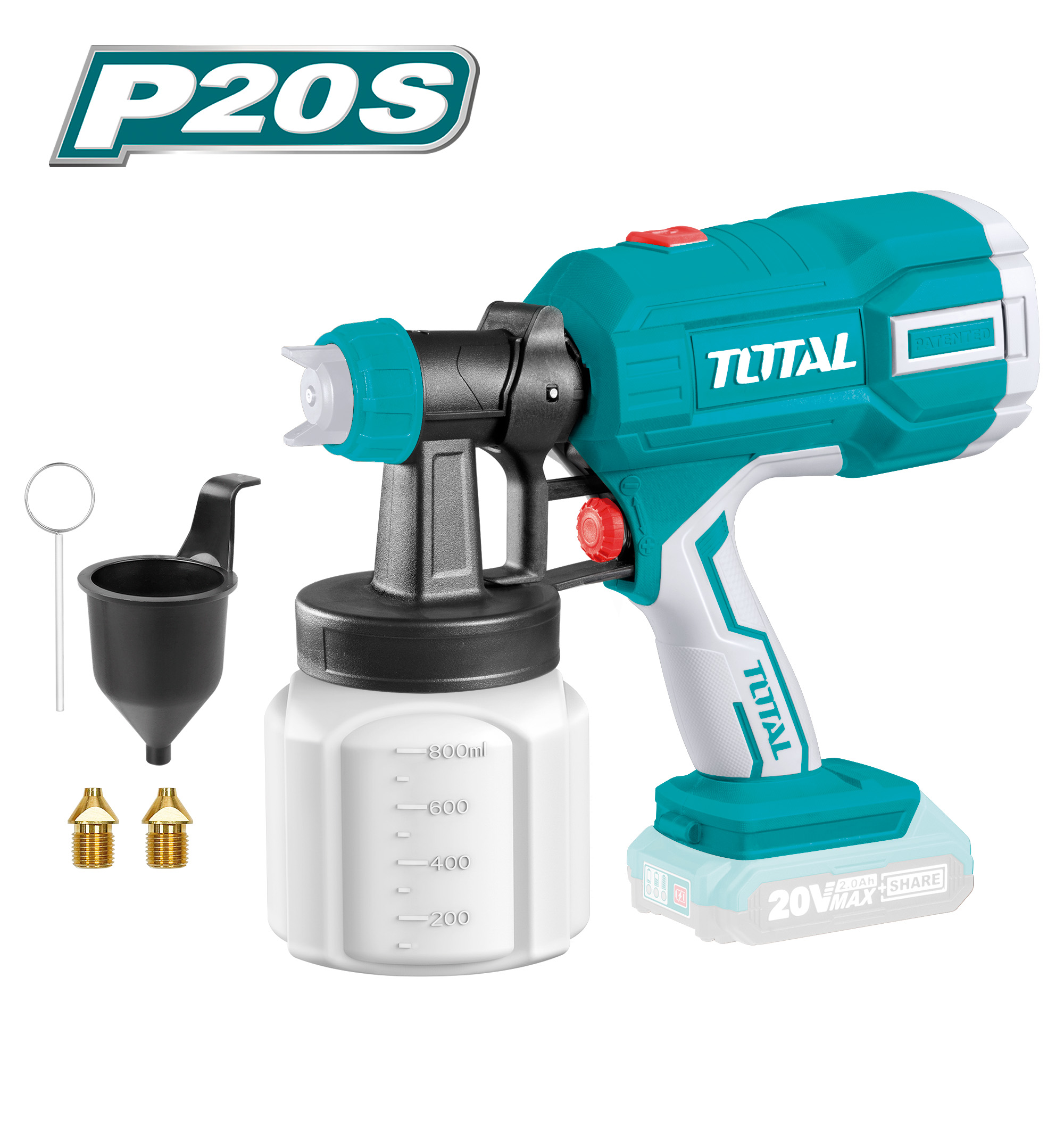 [TOTAL] - PISTOLA PINTURA 20V TSGLI2003 (S)