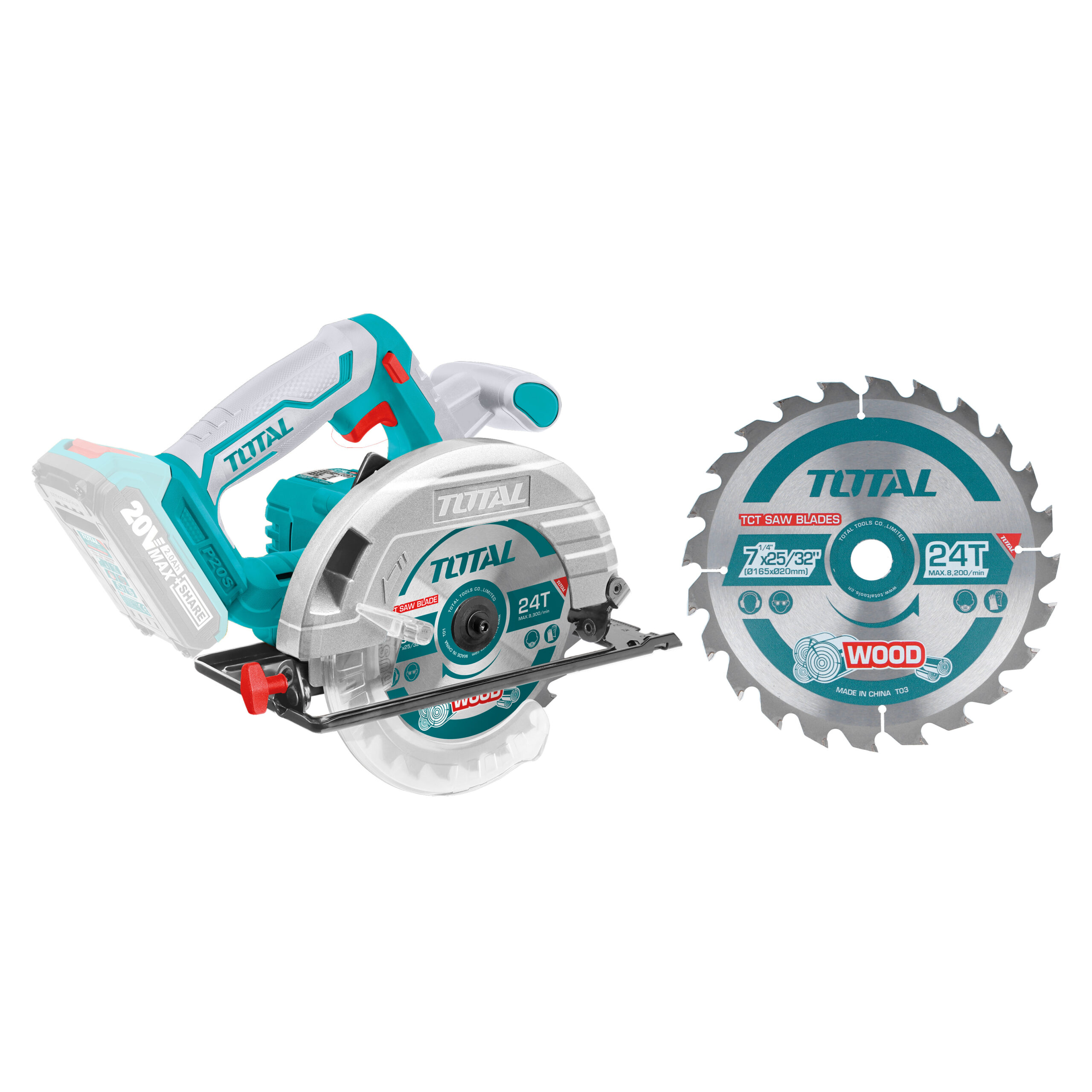 [TOTAL] - SIERRA CIRCULAR BATERIA 20V TSLI1651 (S*