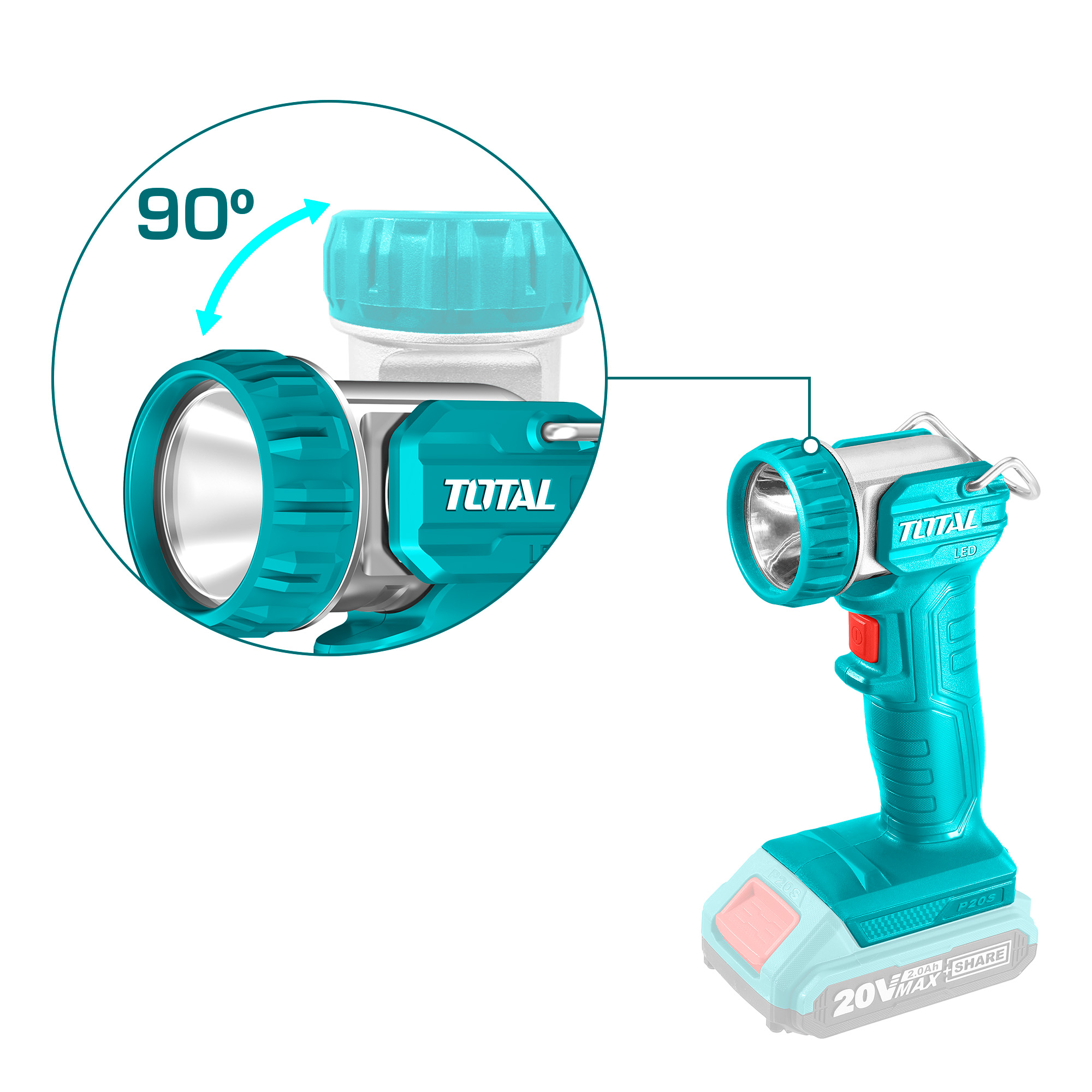 [TOTAL] - LINTERNA LED 20V TWLI2038 (D) - Gallery Image