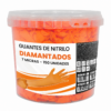[MUNDOGUANTE] CUBO GUANTE DIAMANTADO NARANJA. 7 MICRAS. TALLA M (150 unidades)