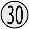 PLACA DE VELOCIDAD HOMOLOGADA V4 - CHAPA 30KM/H