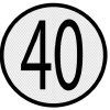 PLACA DE VELOCIDAD HOMOLOGADA V4 - CHAPA 40KM/H