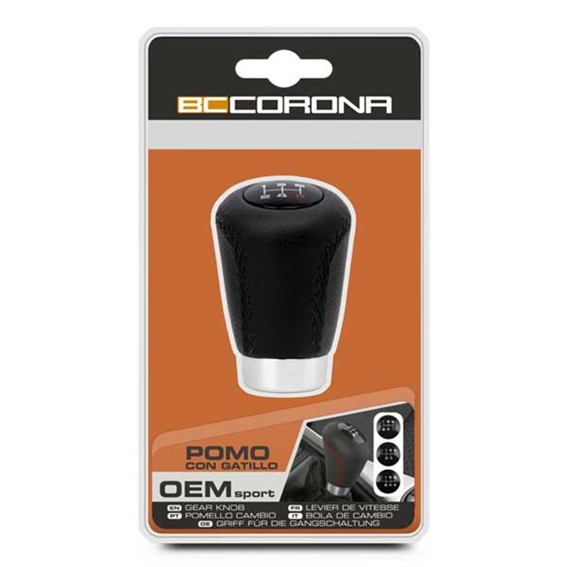 BC CORONA - POMO UNIVERSAL SPORT PIEL PERFORADA NEGRO - POM30171 - Gallery Image