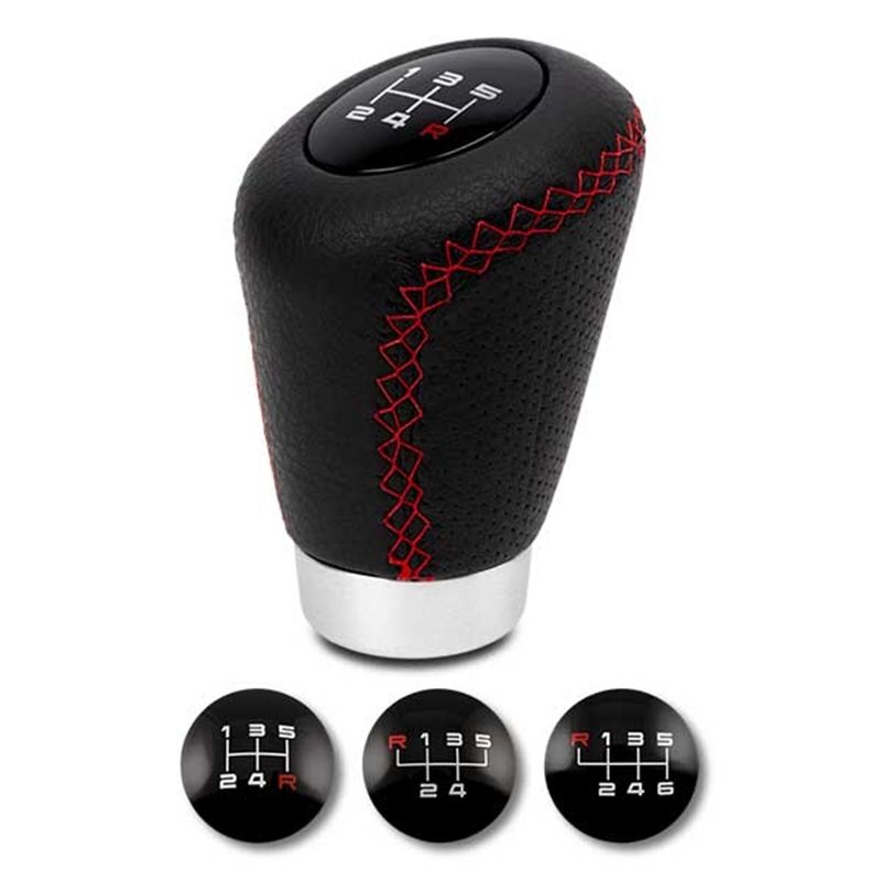 BC CORONA - POMO UNIVERSAL SPORT PIEL PERFORADA NEGRO/ROJO - POM30172 - Gallery Image